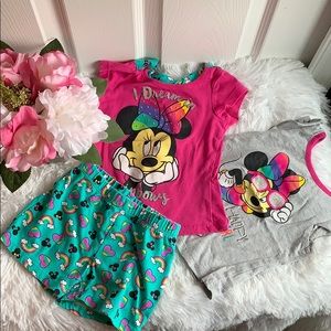 EUC Disney Minnie Mouse summer 3 pc set 24 mths